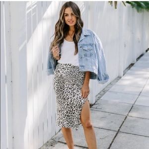 VICI Leopard Midi Skirt